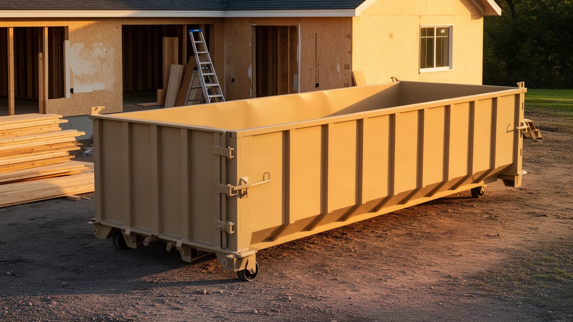 Roll-off dumpster from Lone Wolf Dumpster Rental in Tucson, AZ
